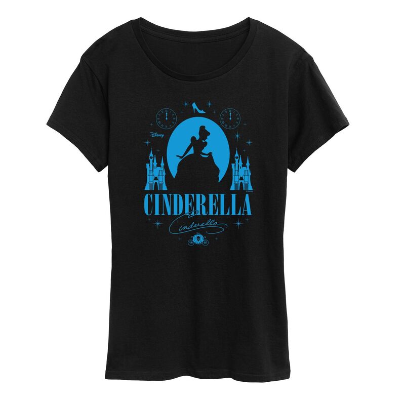 ディズニー レディース トップス Tシャツ グラフィック Disney's Cinderella Women's Graphic Tee Black ブラック