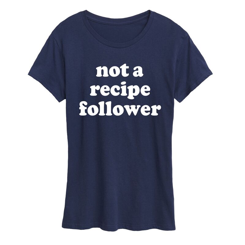 アニメキャラクター レディース トップス Tシャツ グラフィック Licensed Character Women's Not A Recipe Follower Graphic Tee Navy ネイビー