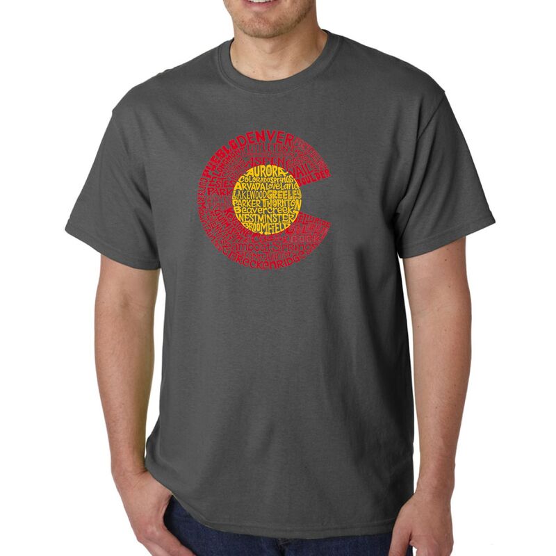 エルエーポップアート メンズ トップス Tシャツ LA Pop Art Colorado - Men's Word Art-shirt Grey グレー
