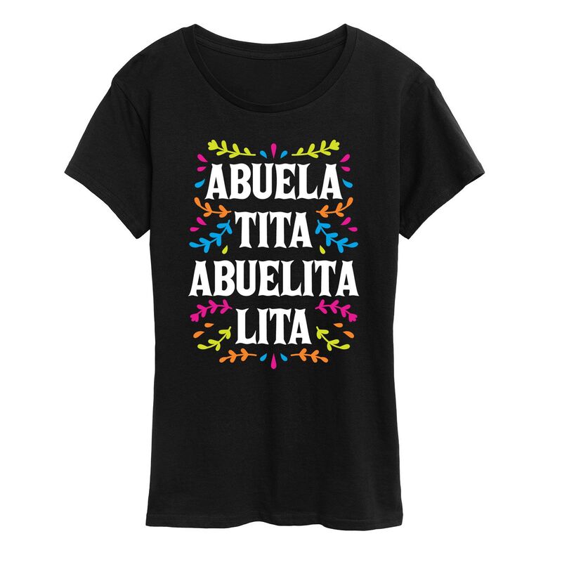 アニメキャラクター レディース トップス Tシャツ グラフィック Licensed Character Women's Abuela Names Graphic Tee Black ブラック