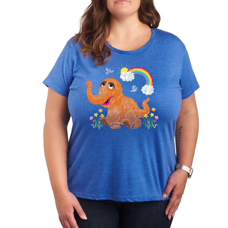 アニメキャラクター レディース トップス Tシャツ プラスサイズ グラフィック Licensed Character Plusesame Street Snuffleupagus Graphic Tee Heatheroyal Blue ヘザー 6,784円
