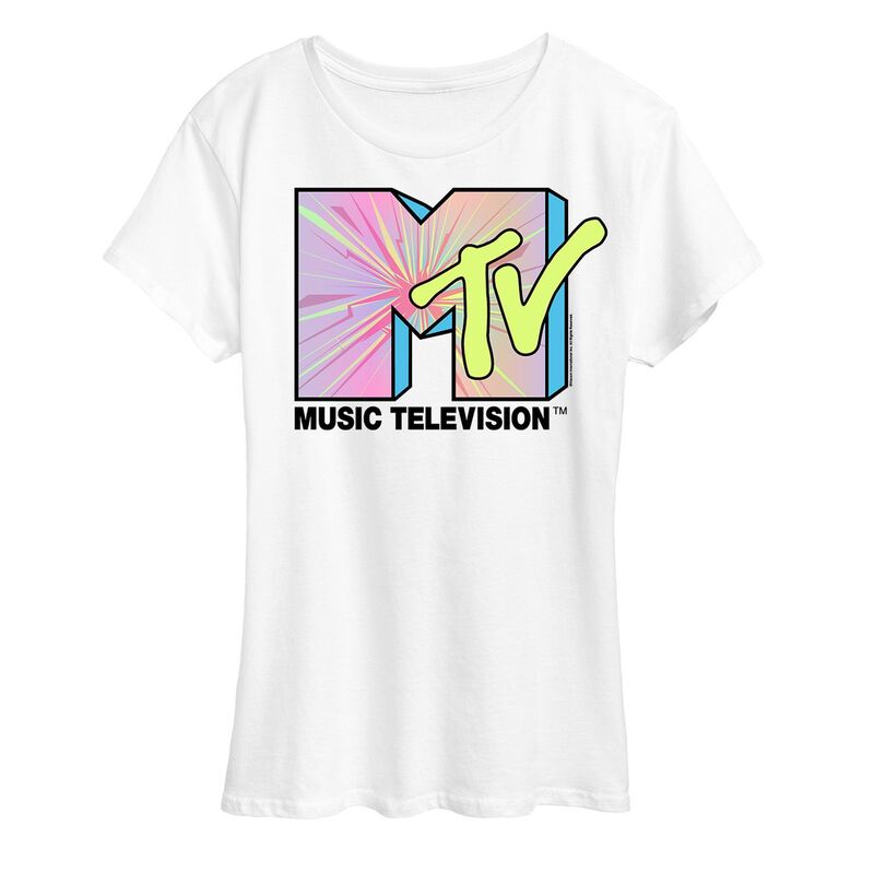 アニメキャラクター レディース トップス Tシャツ グラフィック Licensed Character Women's MTV Club Art Graphic Tee White ホワイト