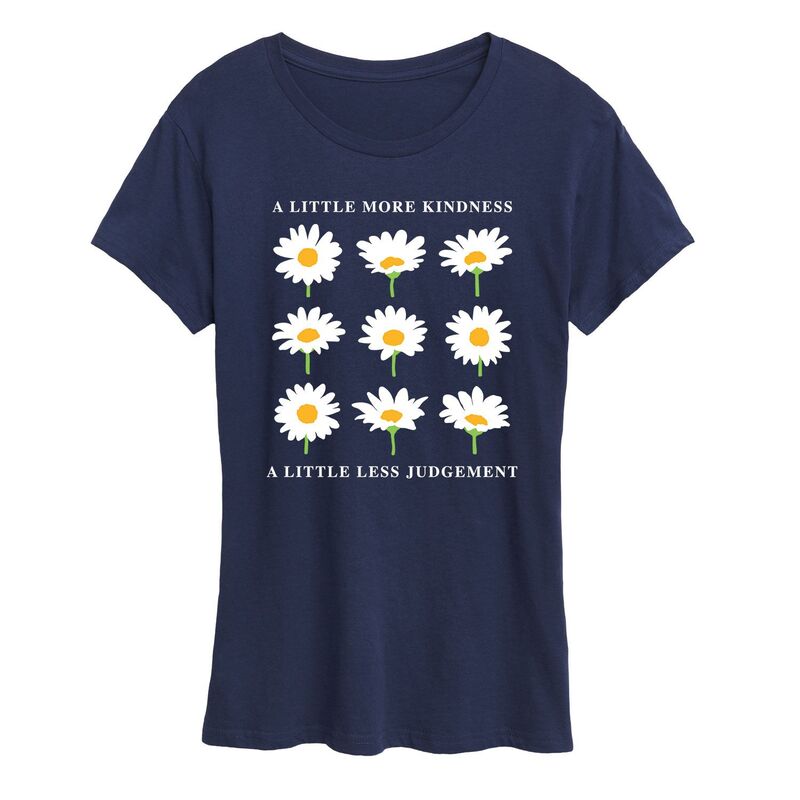 アニメキャラクター レディース トップス Tシャツ グラフィック Licensed Character Women's Daisies A Little More Kindness Graphic Tee Navy ネイビー