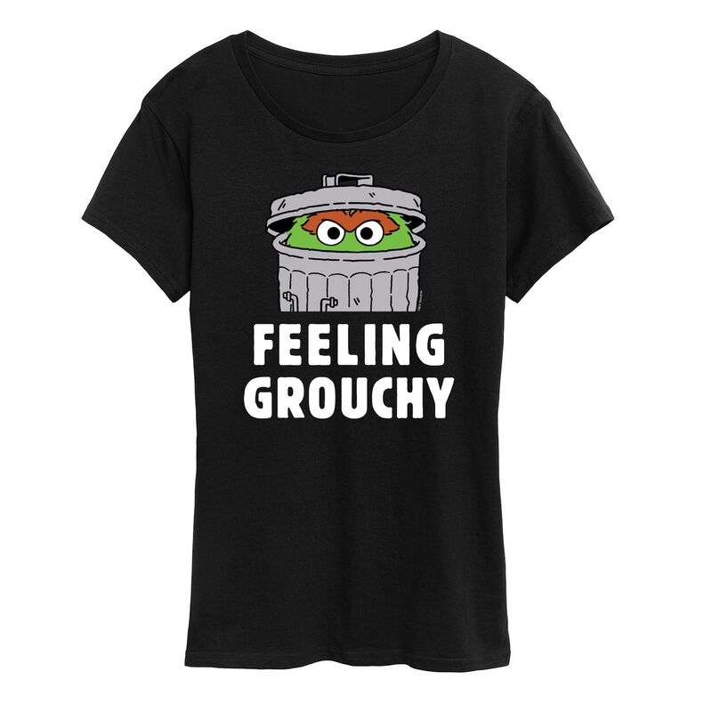 アニメキャラクター レディース トップス Tシャツ グラフィック Licensed Character Women'sesame Street Feelingrouchy Graphic Tee Black ブラック