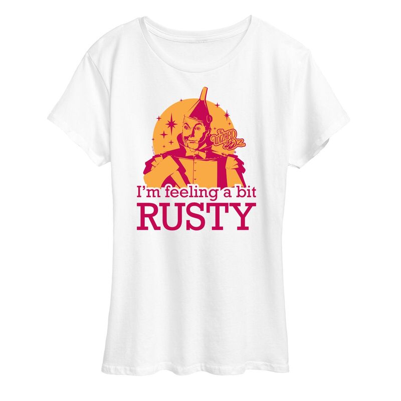アニメキャラクター レディース トップス Tシャツ グラフィック Licensed Character Women's The Wizard Of Oz A Bit Rusty Graphic Tee White ホワイト