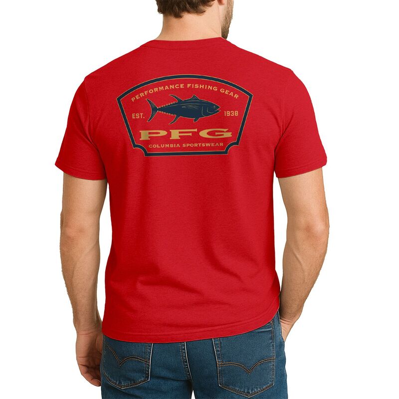 コロンビア メンズ トップス Tシャツ グラフィック Men's Columbia Tucker PFGraphic Tee Red レッド