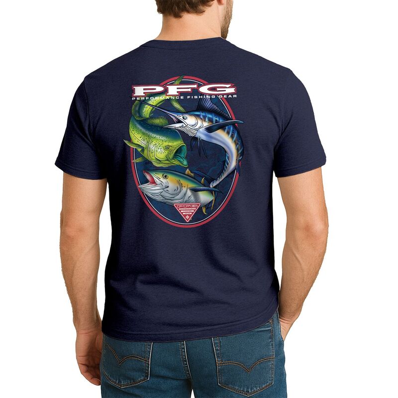 コロンビア メンズ トップス Tシャツ グラフィック Men's Columbia Soug PFGraphic Tee Navy ネイビー
