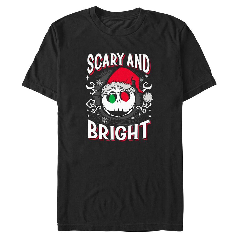 ディズニー メンズ トップス Tシャツ トール グラフィック Big & Tall Disney's Jack Skellington Scary And Bright Graphic Tee Black ブラック