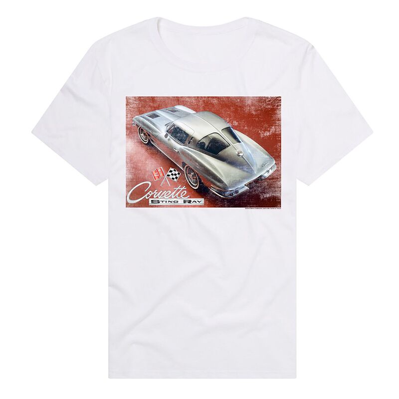 アニメキャラクター メンズ トップス Tシャツ グラフィック Licensed Character Men's Corvette Stingray Graphic Tee White ホワイト