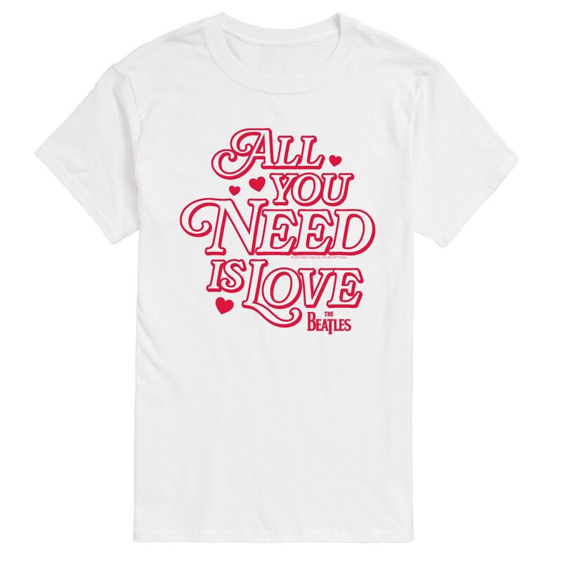 アニメキャラクター メンズ トップス Tシャツ トール グラフィック Licensed Character Big & Tall The Beatles All You Need Is Love Graphic Tee White ホワイト