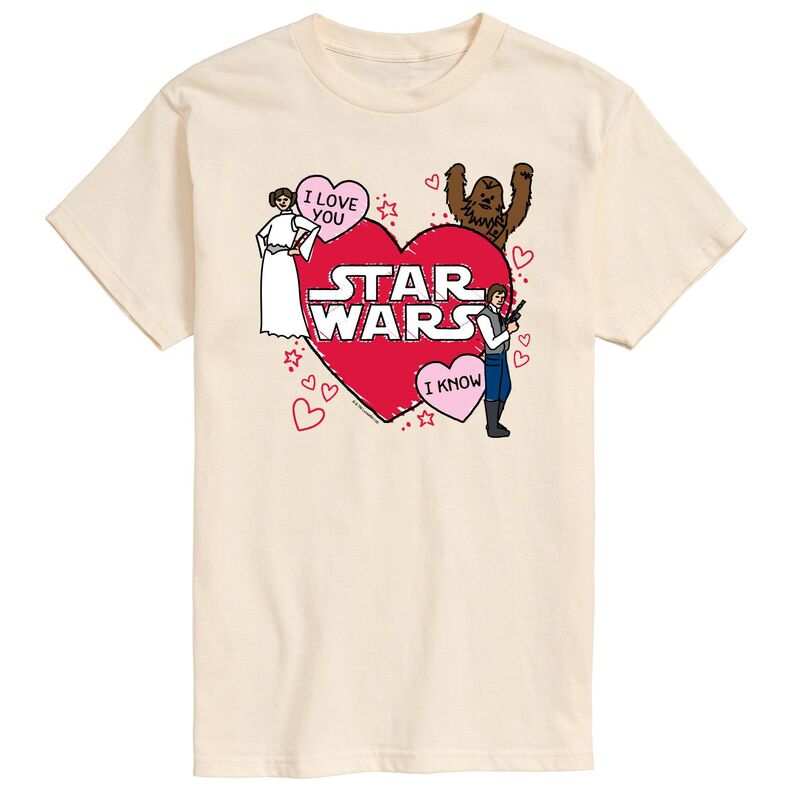 スター ウォーズ メンズ トップス Tシャツ トール グラフィック Big & Tall Star Wars Valentine's Day Sketch Graphic Tee Cream クリーム