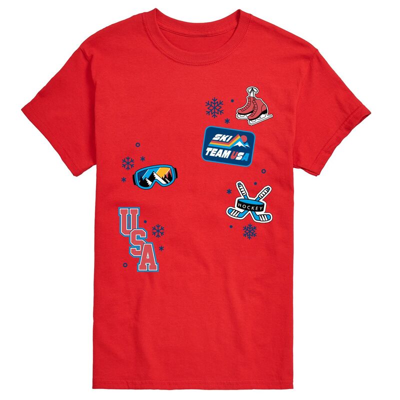 アニメキャラクター メンズ トップス Tシャツ トール グラフィック Licensed Character Big & Tall Winter Olympics USA Icons Graphic Tee Red レッド