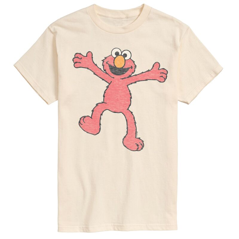 アニメキャラクター メンズ トップス Tシャツ トール グラフィック Licensed Character Big & Tall Sesame Street Elmo Portrait Graphic Tee Cream クリーム
