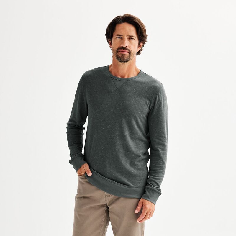 ソノマ メンズ トップス Tシャツ クルーネック ニット Men'sonoma Goods For Life Double Knit Crewneck Tee Black Texture ブラック