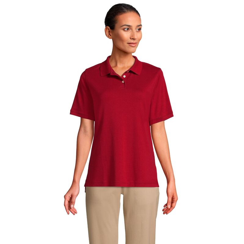ランズエンド レディース トップス Tシャツ ポロシャツ Women's Lands' End School Uniform Classic Short Sleeve Interlock Polo Top Garnet