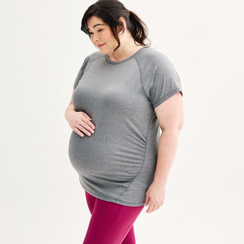 Tek Gear レディース トップス Tシャツ プラスサイズ マタニティ Plus Maternity Tek Gear Dry Tek Tee Grey グレー