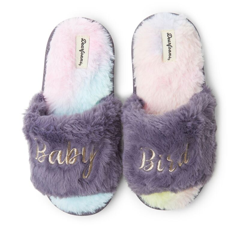 ディアフォームズ レディース シューズ サンダル 刺繍 Kids' Dearfoams Lane Slide Slippers with Embroidered Slogan Baby Bird
