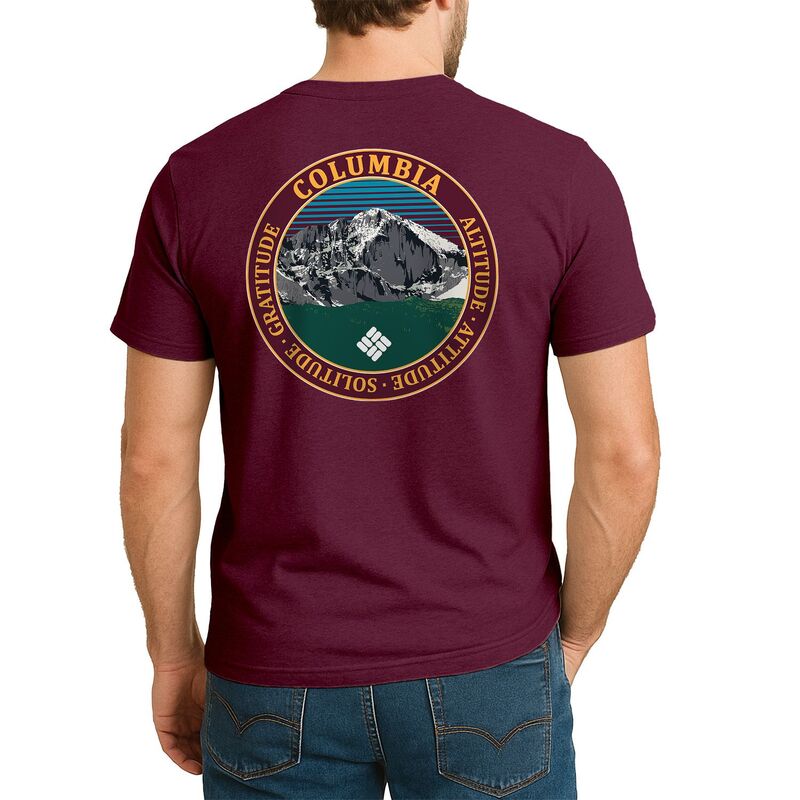 コロンビア メンズ トップス Tシャツ グラフィック Men's Columbia Billet Graphic Tee Burgundy バーガンディ