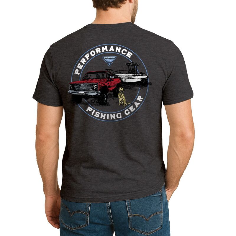 コロンビア メンズ トップス Tシャツ グラフィック Men's Columbia PFGraphic Tee Charcoal Truck チャコール