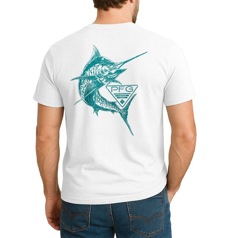 コロンビア メンズ トップス Tシャツ グラフィック Men's Columbia PFGraphic Tee White Marlin ホワイト