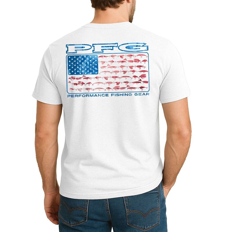 コロンビア メンズ トップス Tシャツ グラフィック Men's Columbia PFGraphic Tee White Lure Flag ホワイト