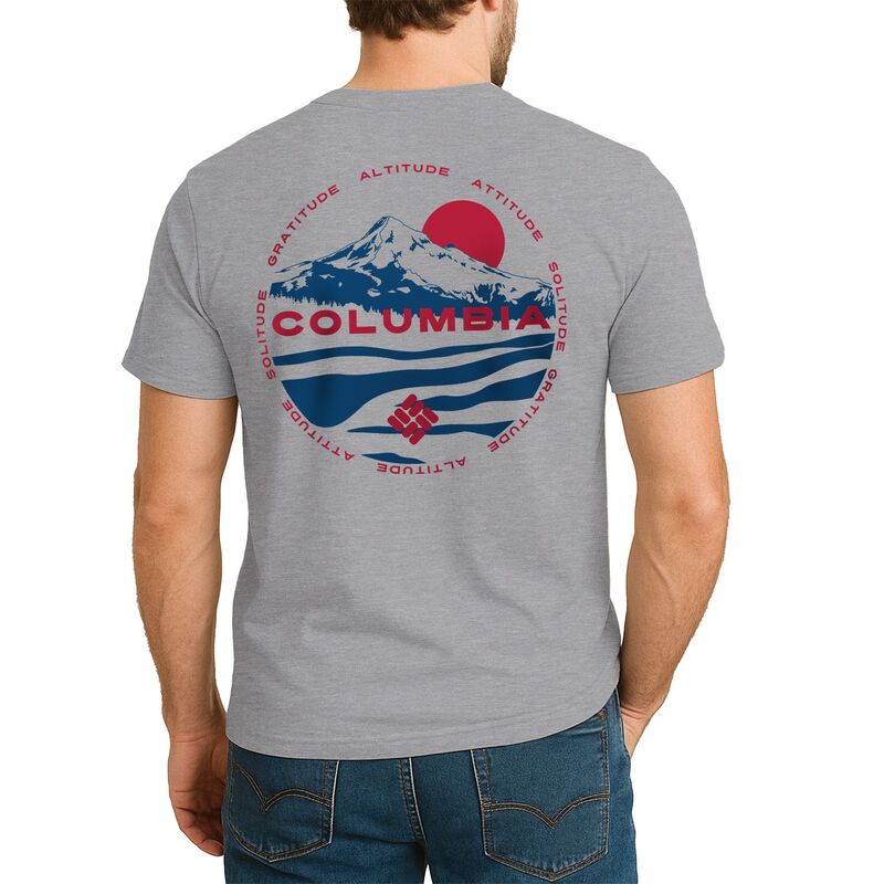 コロンビア メンズ トップス Tシャツ グラフィック Men's Columbia Graphic Tee Gray Logo グレー
