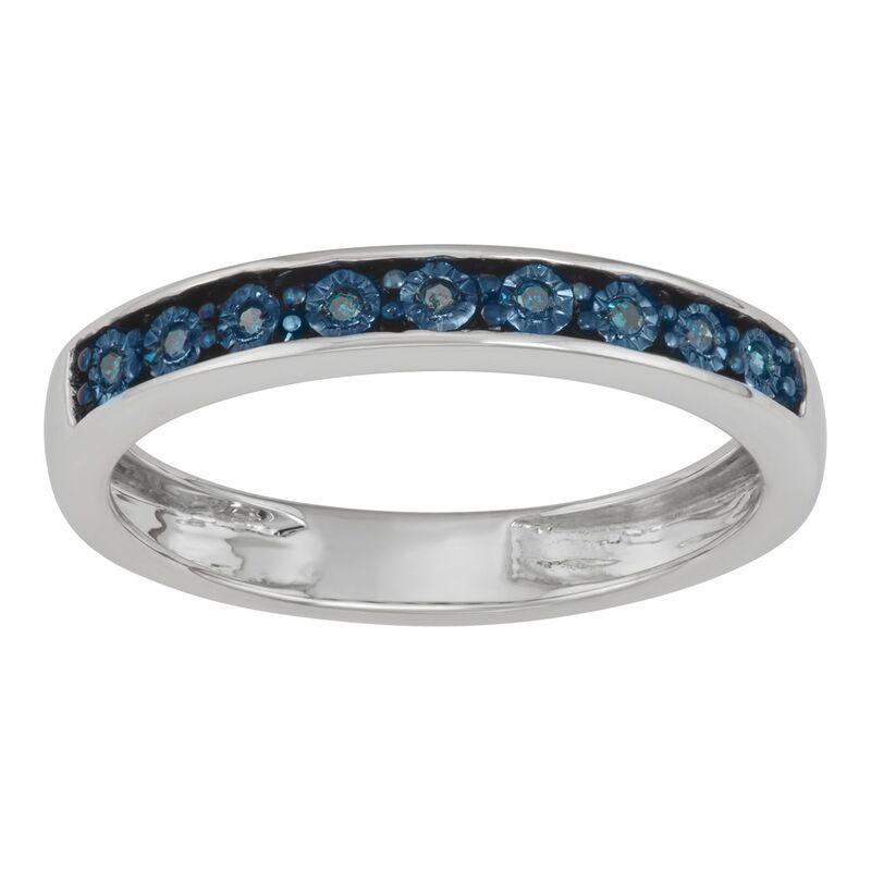 アンブランデッド レディース アクセサリー リング Unbranded Sterling Silver & Blue Diamond Accent Band Sterling Silver シルバー