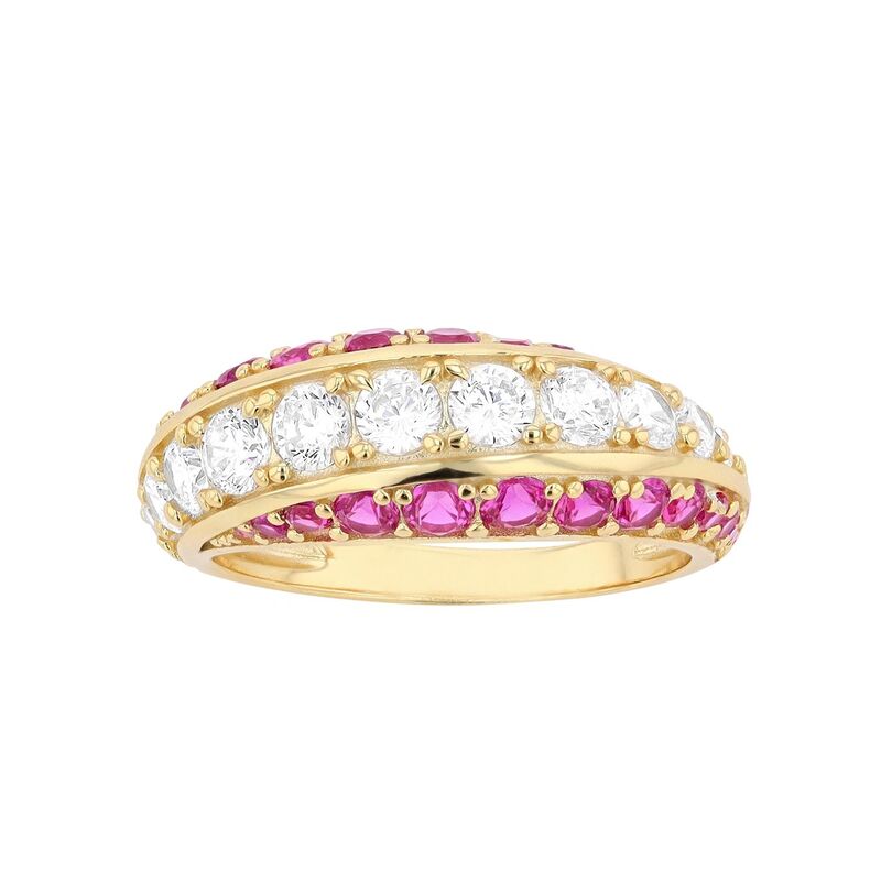 アンブランデッド レディース アクセサリー リング Unbranded 14k Gold Over Silver Pink & White Cubic Zirconia Fashion Ringold Tone ゴールド