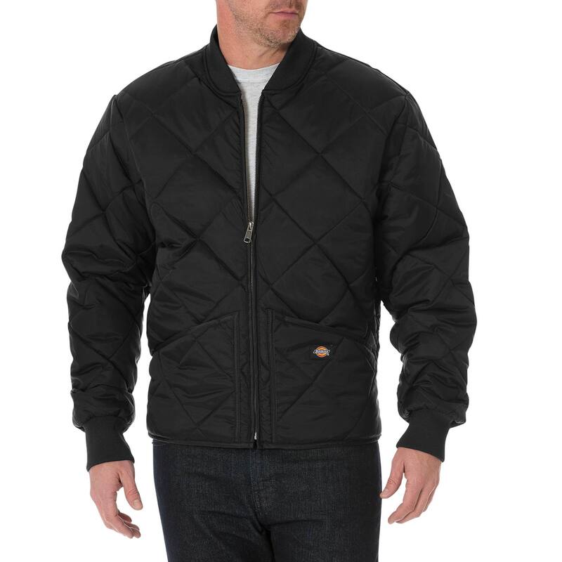 ディッキーズ メンズ アウター ジャケット・ブルゾン キルティング ナイロン トール Big \u0026 Tall Men Dickies Diamond Quilted Nylon Jacket Black ブラック
