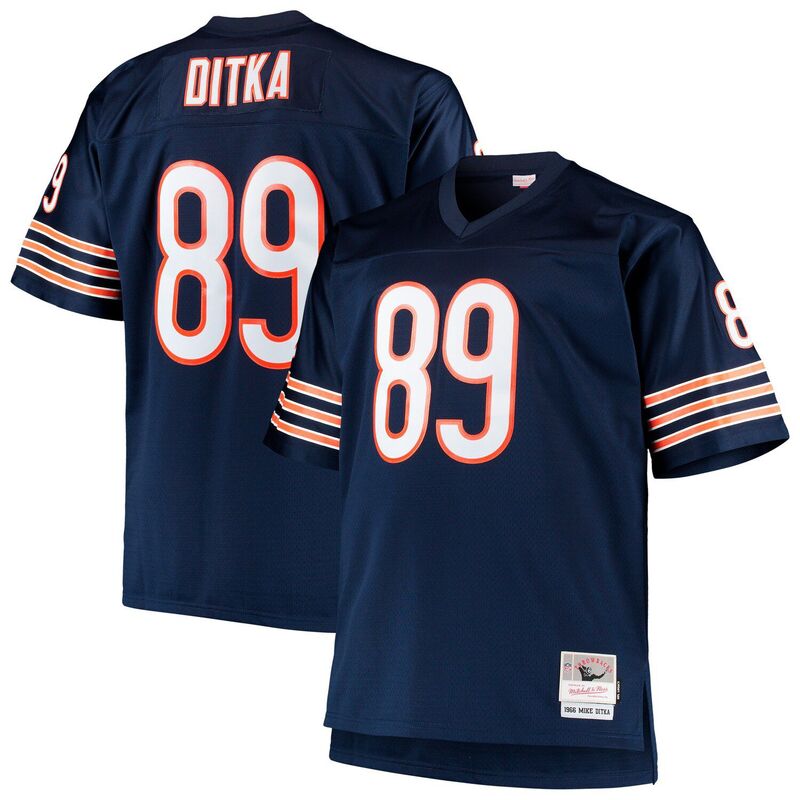 ミッチェル&ネス メンズ トップス Tシャツ トール ジャージー Men's Mitchell & Ness Mike Ditka Navy Chicago Bears Big & Tall 1966 Retired Playereplica Jersey Brs Navy ネイビー