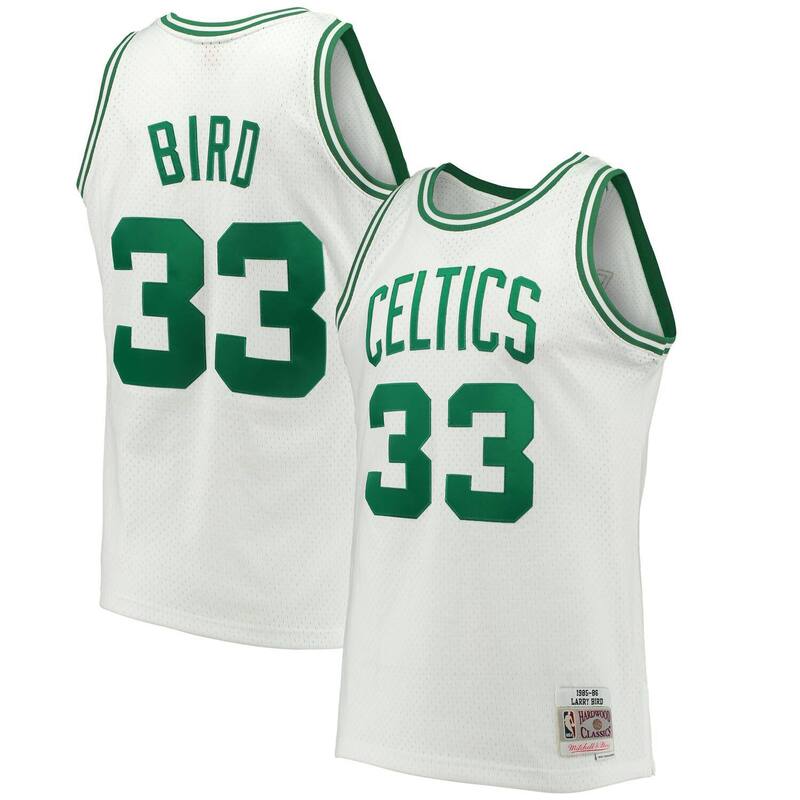 ミッチェル&ネス メンズ トップス Tシャツ ジャージー Men's Mitchell & Ness Larry Bird White Boston Celtics Hardwood Classicswingman Jersey Cel White ホワイト｜ReVida 店