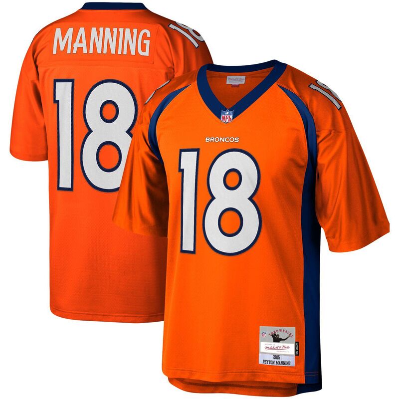ミッチェル&ネス メンズ トップス Tシャツ ジャージー Men's Mitchell & Ness Peyton Manning Orange Denver Broncos Legacy Replica Jersey Den Orange オレンジ｜ReVida 店