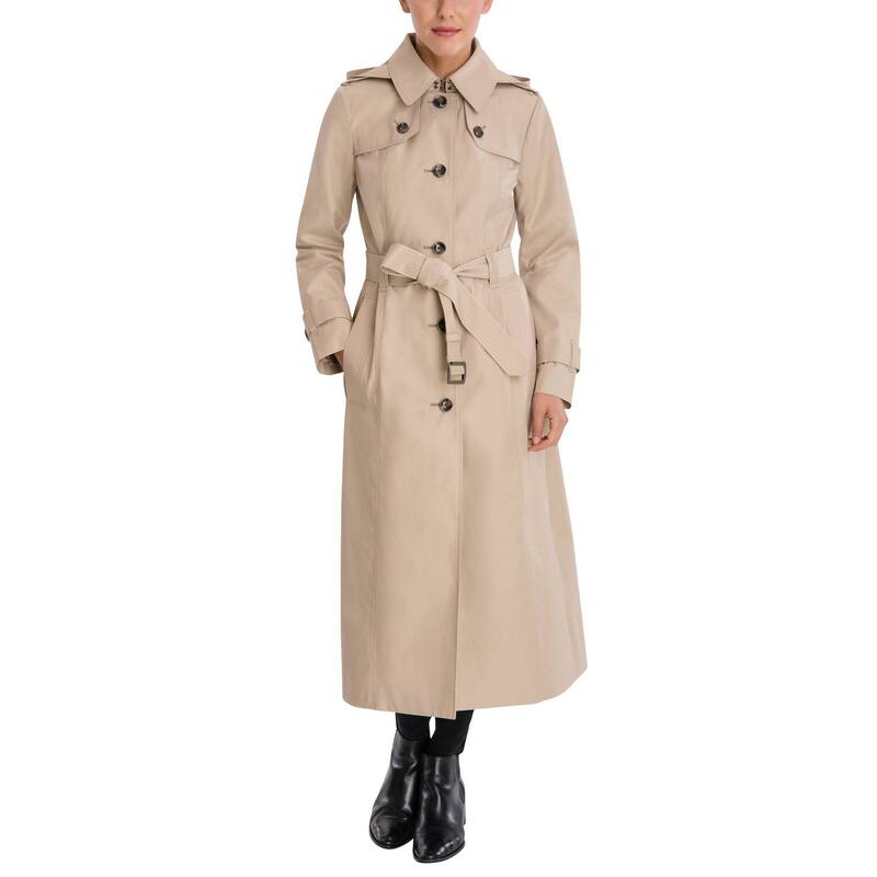 ロンドンフォグ レディース アウター ジャケット・ブルゾン コート マキシ Women's London Fog Maxi Trench Coat Beige Khaki カーキ|ReVida 店
