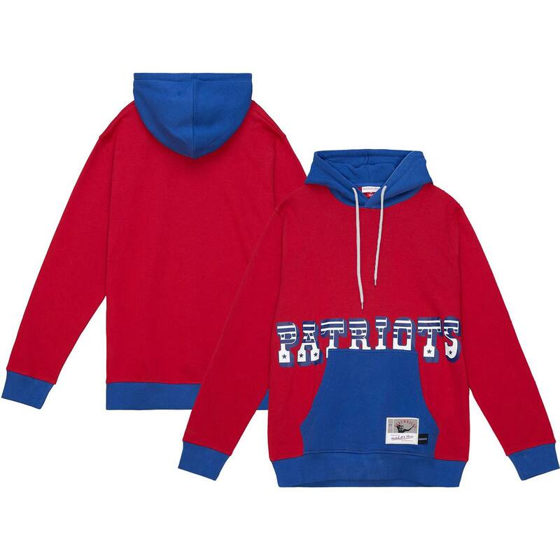 ミッチェル&ネス メンズ トップス Tシャツ トール パーカー Men's Mitchell & Ness Red/Navy New England Patriots Big & Tall Big Face Pullover Hoodie Pat Red レッド 23,214円