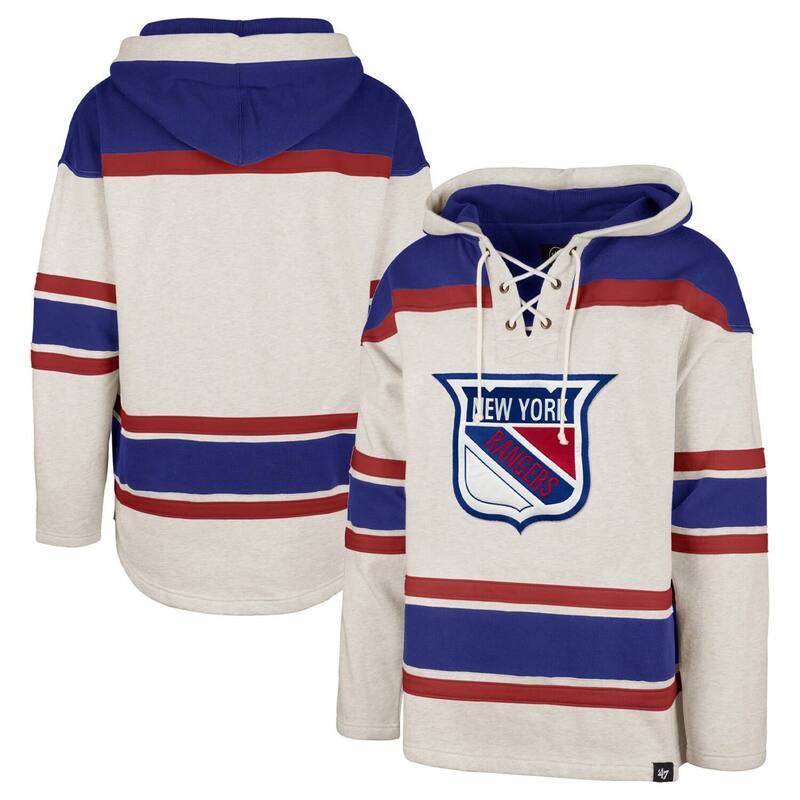 アンブランデッド メンズ トップス Tシャツ レース パーカー Unbranded Men's '47 Oatmeal New York Rangers Rockaway Lace-Upullover Hoodie Ran Multi マルチカラー 27,600円