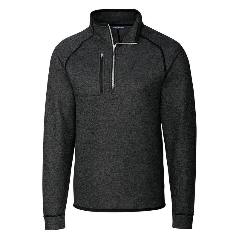 カッターアンドバック メンズ アウター ジャケット・ブルゾン ハーフジップ セーター ニット Cutter & Buck Mainsail Sweater-Knit Mens Half Zipullover Jacket Charcoal Heather チャコール