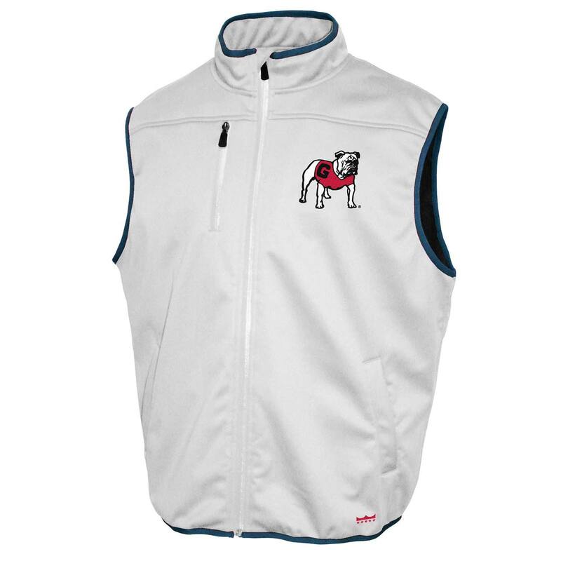 アンブランデッド メンズ アウター ジャケット・ブルゾン ベスト Unbranded Men's Georgia Bulldogs Zip Up Softshell Vest Uga White ホワイト