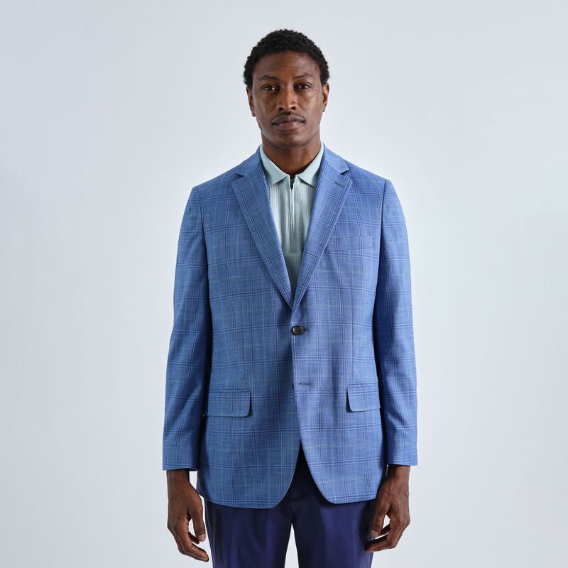ハガー メンズ アウター ジャケット・ブルゾン コート Men's J.M. Haggar Premium Tailored-Fit Sport Coat Cadet Blue ブルー｜ReVida 店