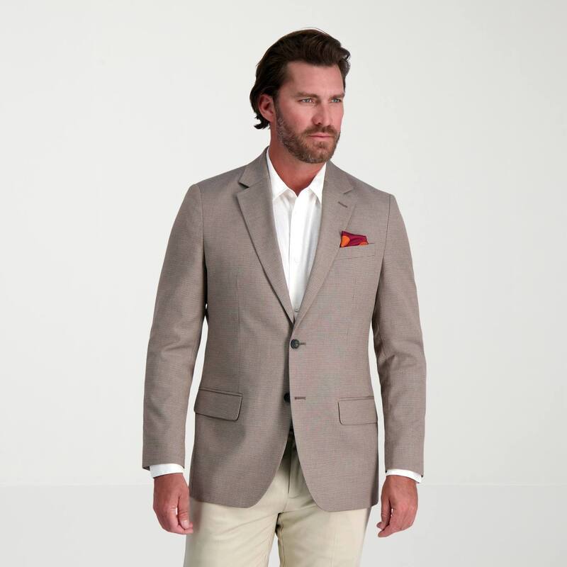ハガー メンズ アウター ジャケット・ブルゾン コート Men's J.M. Haggar Premium Tailored-Fit Sport Coat Mocha Mini Dobby モカ