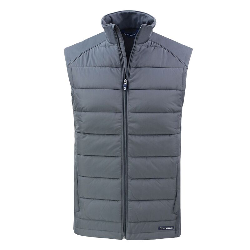 カッターアンドバック メンズ アウター ジャケット・ブルゾン ベスト Cutter & Buck Evoke Hybrid Eco Softshell Recycled Mens Full Zip Vest Elemental Grey グレー