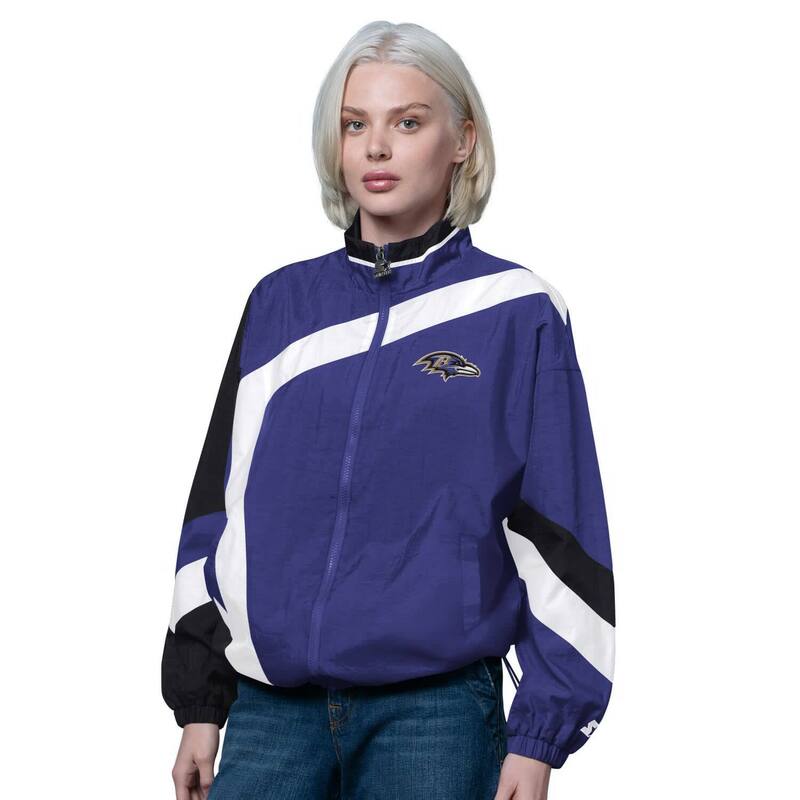 クランク レディース アウター 上衣・上衣 ヴィンテージ Women\u0027starter Purple/Black Baltimore Ravens Vintage 1st Quarter Full-Zip Windbreakerav Purple パープル コート・ジャケット-レディースファッション