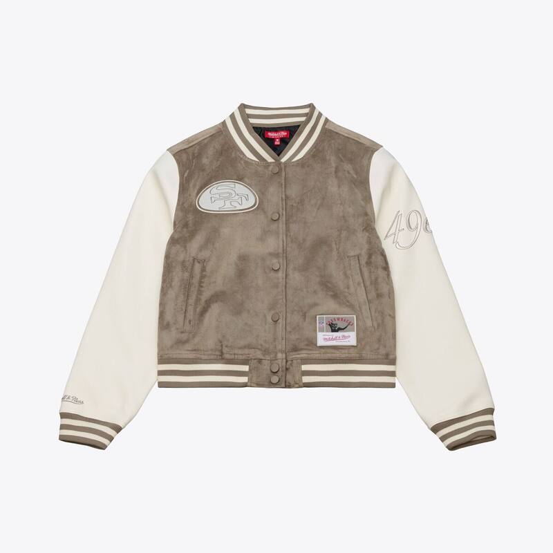 ミッチェル\u0026ネス レディース アウター 上衣・上衣 Women\u0027s Mitchell \u0026 Ness Tan San Francisco 49ers Full-Snap Varsity Jacket 49r Multi マルチ色つや
