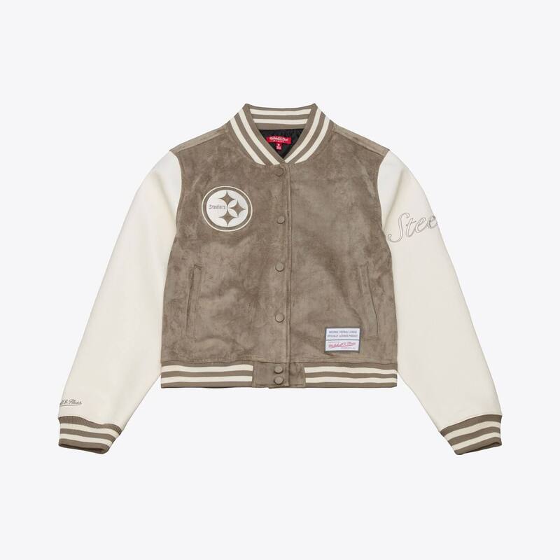 ミッチェル\u0026ネス レディース アウター 上衣・上衣 プルオーバー Women\u0027s Mitchell \u0026 Ness Tan Pittsburgh Steelers Full-Snap Varsity Jacket Stl Multi マルチ色つや