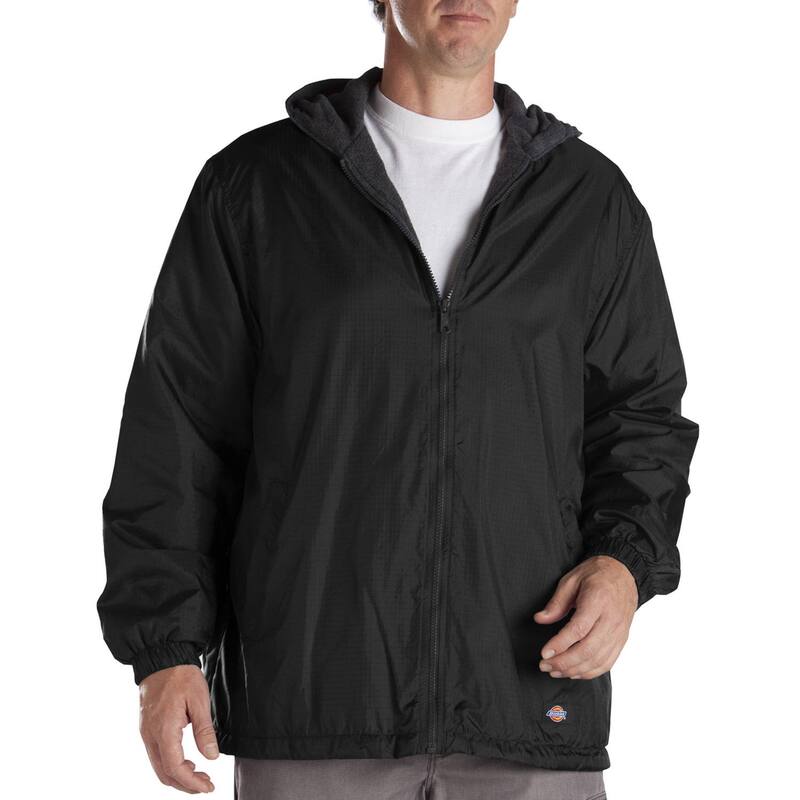 ディッキーズ メンズ アウター ジャケット・ブルゾン フーデッドジャケット フリース Men Dickies Fleece-Lined Hooded Jacket Black ブラック