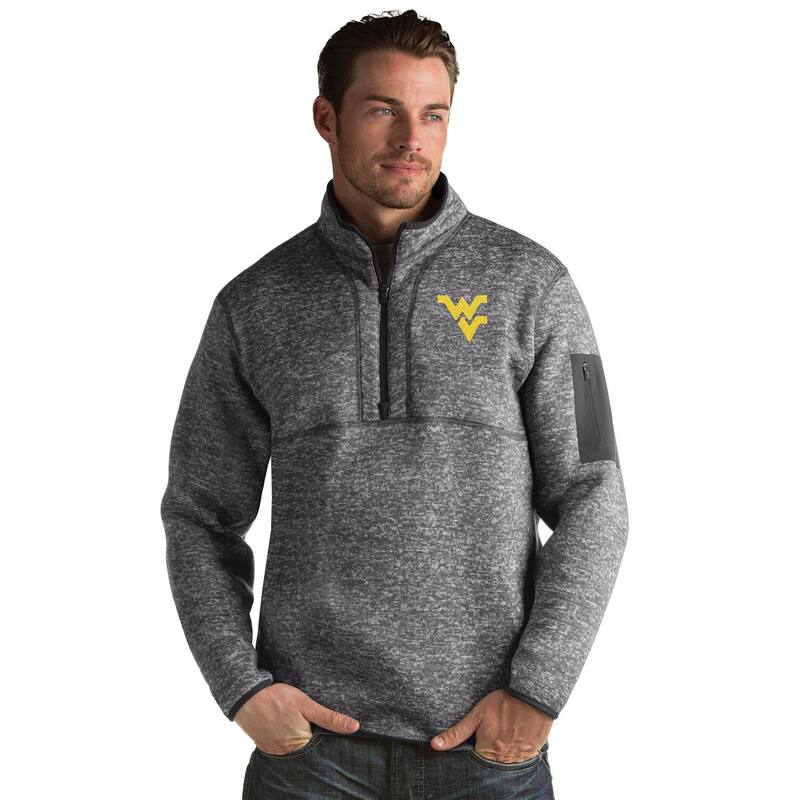 アンティグア メンズ トップス Tシャツ Men's Antigua West Virginia Mountaineers Fortune Pullover Wvu Gray グレー