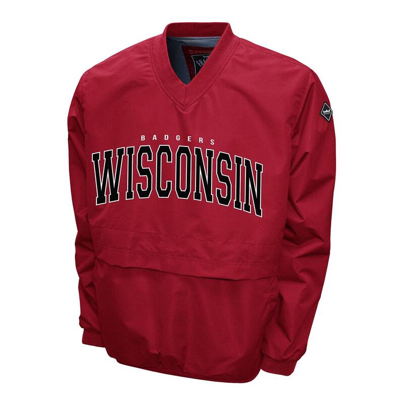アンブランデッド メンズ アウター ジャケット・ブルゾン Unbranded Men's Wisconsin Badgers Members Windshell Pullover Wis Red レッド