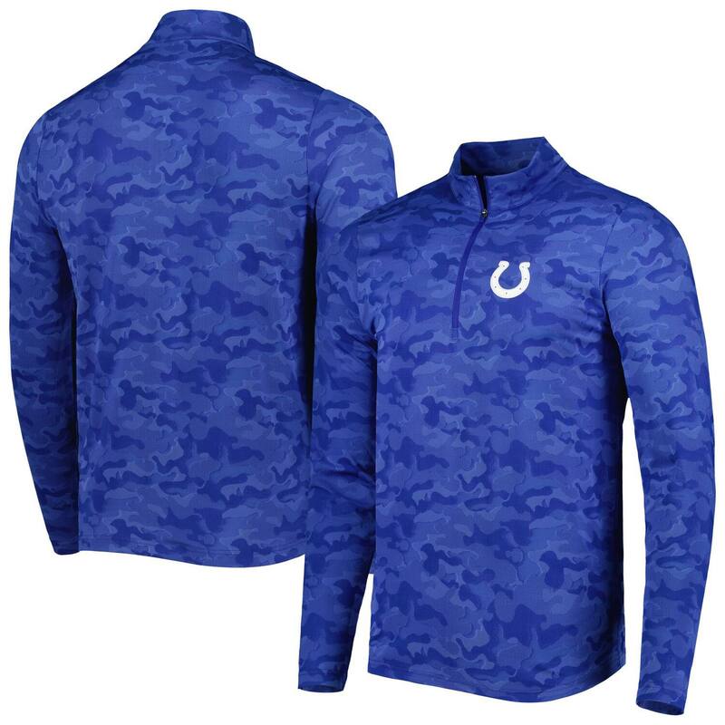 アンティグア メンズ アウター ジャケット・ブルゾン スウェット シャツ Men's Antigua Royal Indianapolis Colts Brigade Quarter-Zip Sweatshirt Clt Blue ブルー