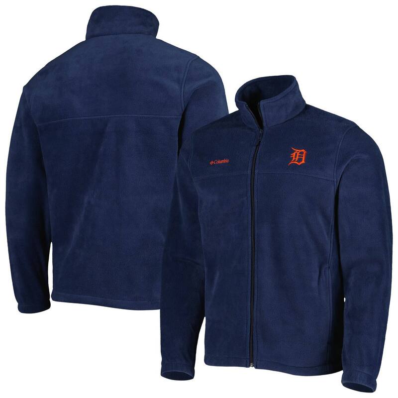 コロンビア メンズ アウター ジャケット・ブルゾン Tシャツ Men's Columbia Navy Detroitigersteens Mountain Full-Zip Jacketgr Navy ネイビー