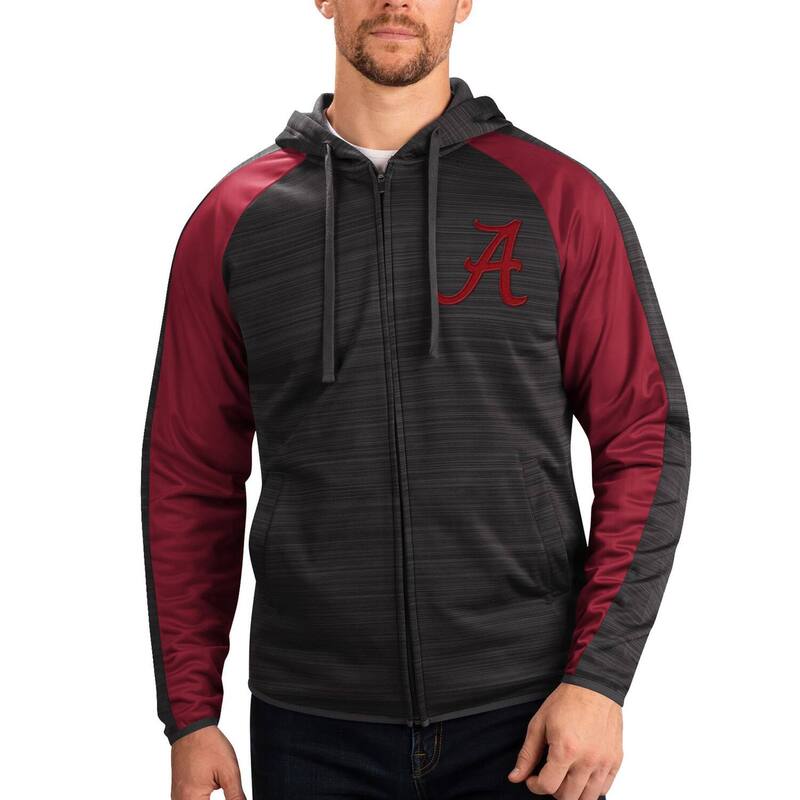 カール バンクス メンズ アウター ジャケット・ブルゾン パーカー Men's G-III Sports by Carl Banks Black Alabama Crimson Tide Neutral Zone Raglan Full-Zip Track Jacket Hoodie Ala Black ブラック