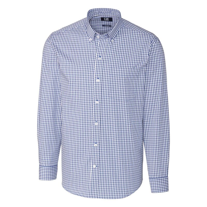 カッターアンドバック メンズ トップス Tシャツ ギンガムチェック ギンガム Cutter & Buck Easy Care Stretch Ginghamens Long Sleeve Dresshirtour Blue ブルー 22,176円